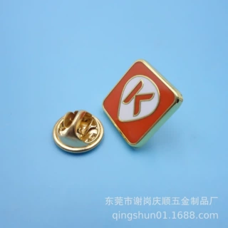 定制字母徽章 金属镀金K字烤漆珐琅LOGO徽章 创意礼品徽章