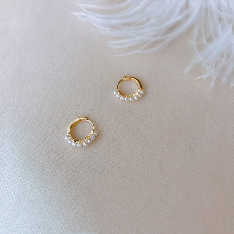 Holiday, Daily Occasion 925 Sterling Silver Material Geometric Pattern 1 Pair 925 Sterling Silver Pearl Geometric Earrings