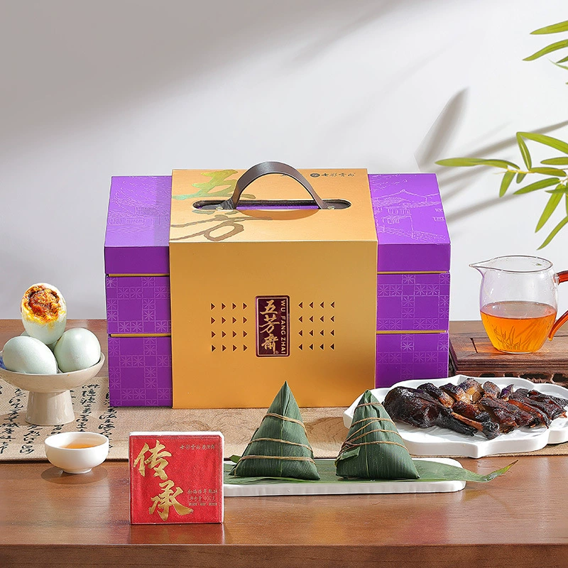 五芳斋 Zongzi подарочная коробка оптом Wufang Yuchen 2140г двухслойная жесткая коробка Zongzi подарочная коробка оптом