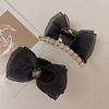 Big hairgrip from pearl, shark, crab pin, hairpins, hair accessory, South Korea, internet celebrity