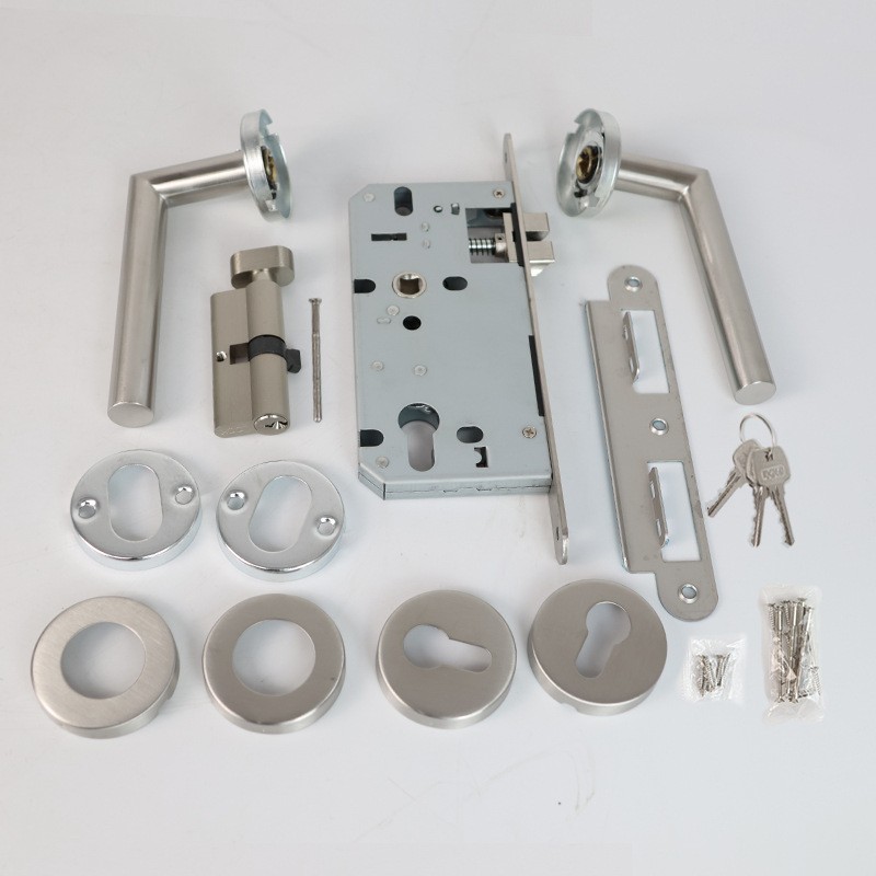 Ingeniería 304 cerradura interior de acero inoxidable cerradura de puerta silenciosa cerradura de puerta de baño cerradura de cobre con llave cerradura de puerta