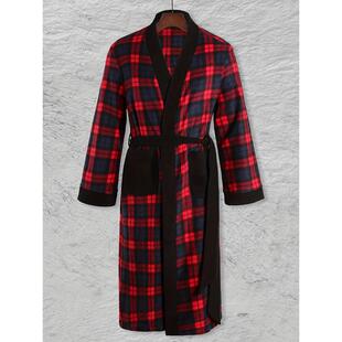 A 45375 Flannel fleece men's robe ���m�q�ӽq��˯��