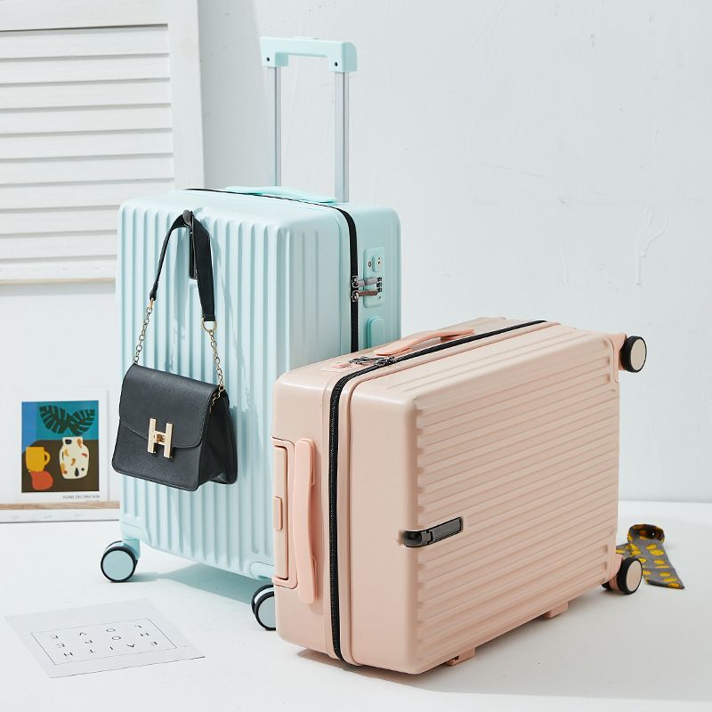 Luggage Suitcase 20inch Women's Trolley Suitcase Travel Suitcase Student Password Lock Suitcase Leather Suitcase