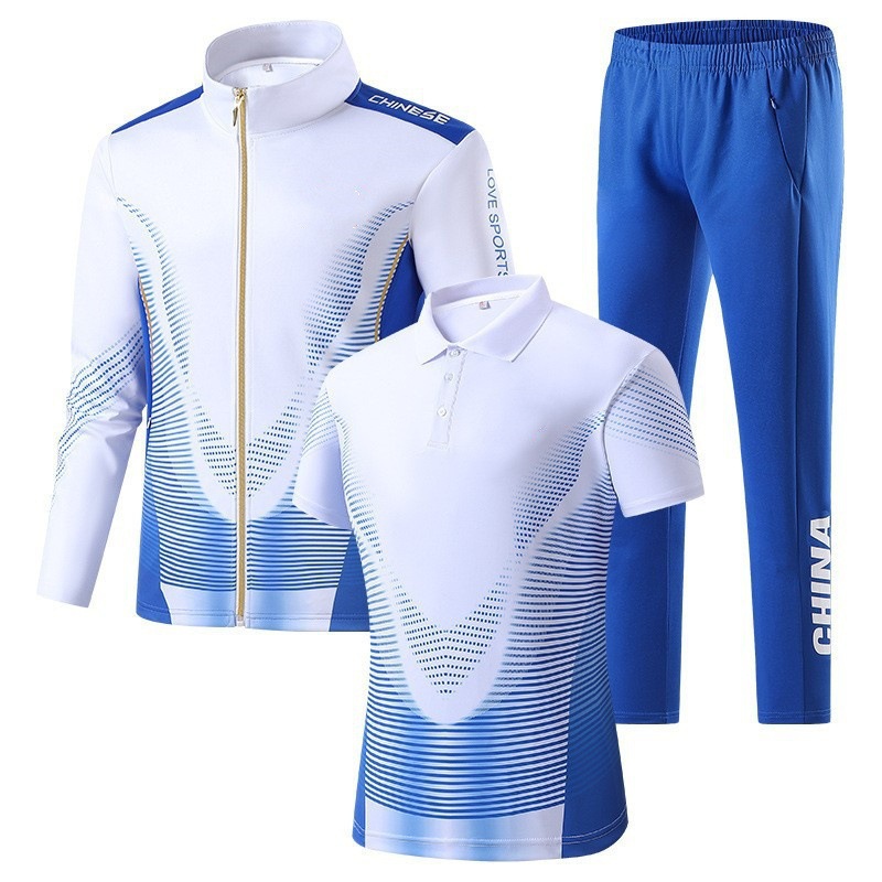 Sportswear Suit for Men and Women, Coach Training Suit, Sports Student Group Appearance Suit, Three-Piece Suit 8801 Trendy