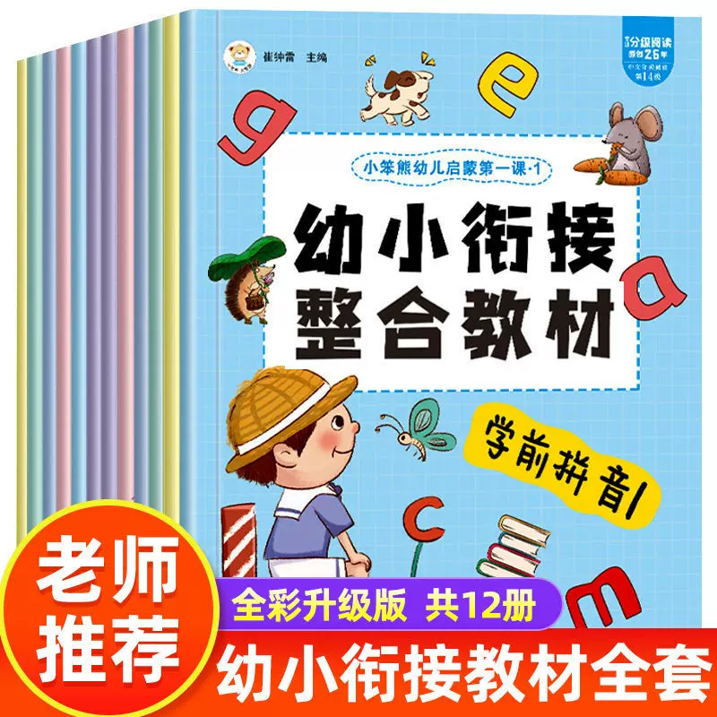 12册幼小衔接整合教材 一日一练幼升小入学准备大练习练习题册