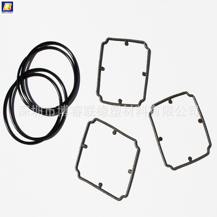 导电橡胶 石墨镀镍密封衬垫 碳黑导电O型圈 EMI电磁屏蔽件