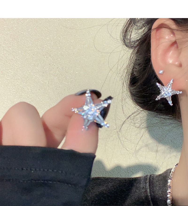 Pendientes de perlas de flor de circón de aguja de plata, pendientes de lujo de alta gama de lujo ligero exquisito, pendientes de todo fósforo blanco de moda de nicho al por mayor