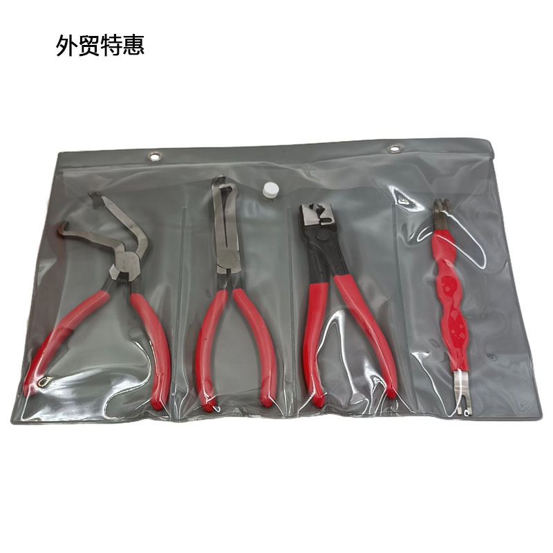 빨간색 손잡이 펜치 4개 세트