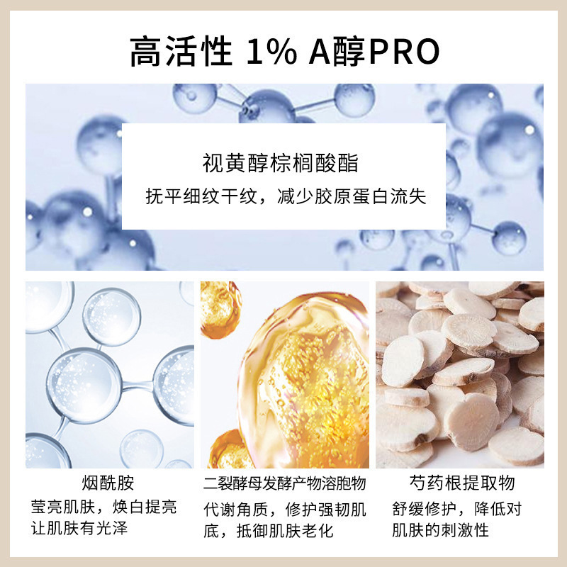 视黄醇原液紧致去皱提亮淡化细纹抗初老保湿亮肤维a醇抗皱精华液|undefined