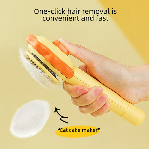 New Sunflower Pet Hair Removal Knot Comb One-click Hair Removal Dog Grooming Brush Cat Hair Removal Comb