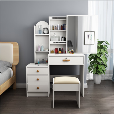 Mesa de maquillaje transfronteriza armario en un espejo push-pull venta caliente dormitorio simple moderno con armario de almacenamiento red comedor