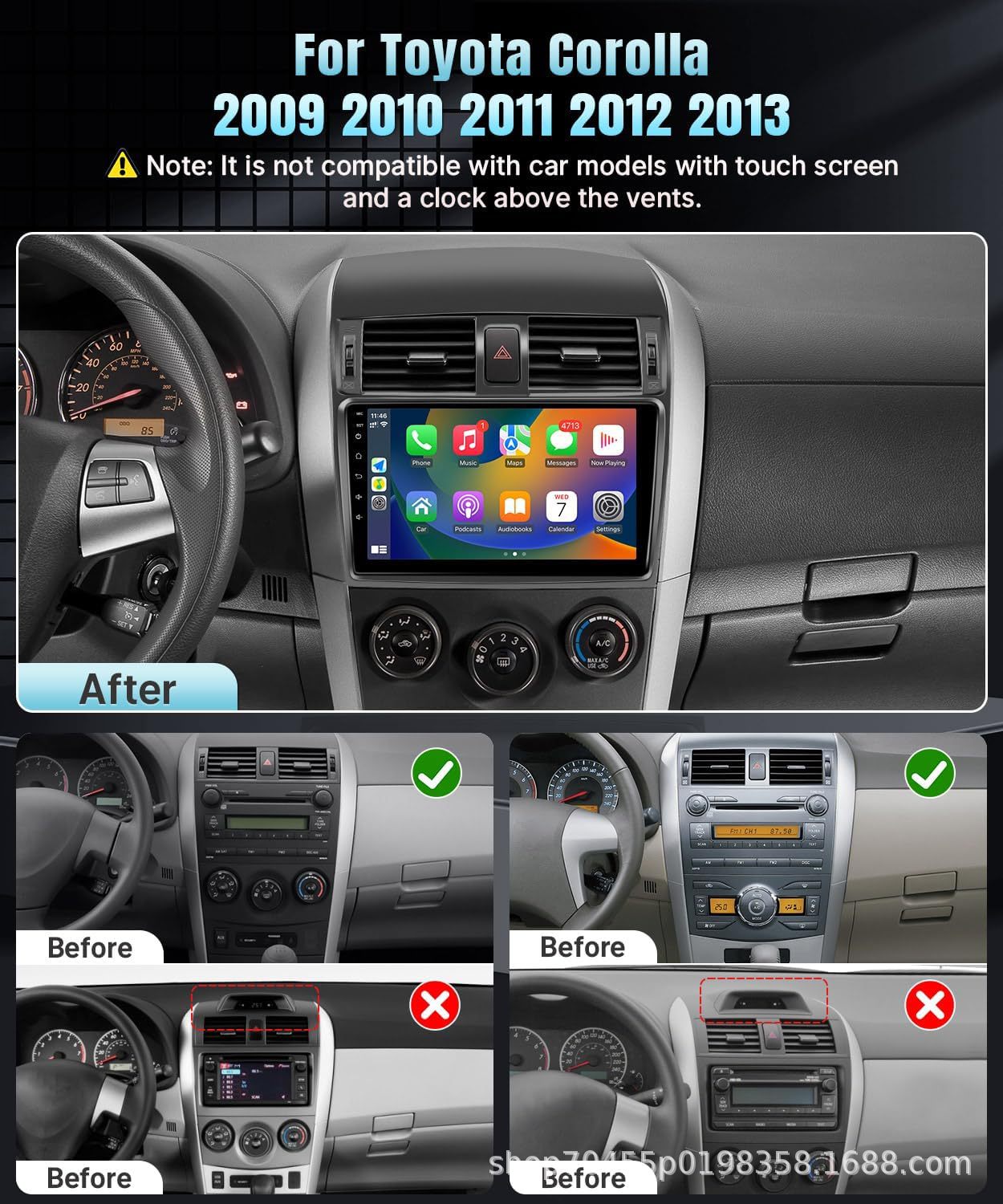 Suitable for Toyota old Corolla navigation new Corolla navigation reversing imaging all-in-one cross-border car GPS