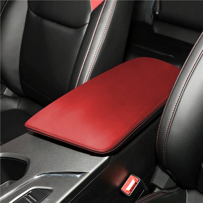 Pad Car Decoration Supplies — Armrest box pad - 24-25-changan-x5plus-black-and-red-unlabeled-armrest-box-cover