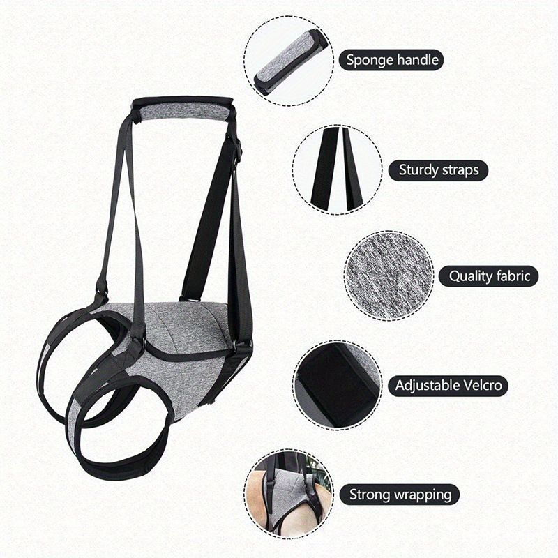 - Injured Dog Rear Leg Support Harness, Elderly Canine Mobility Aid, Comfortable Padded Traction Harness For Dog Rehabilitation_voghion.com