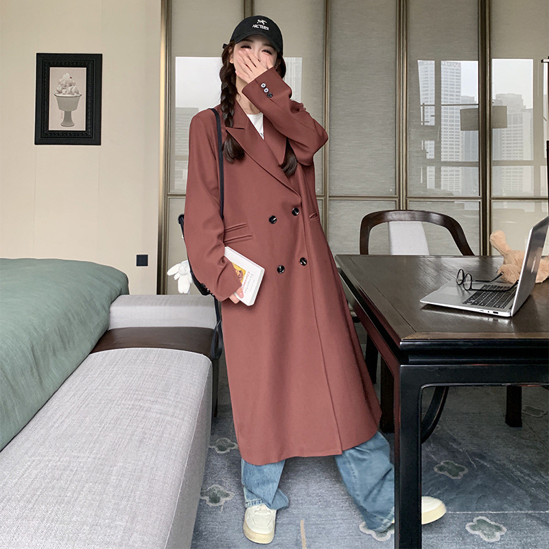 长款西装风衣外套女2025秋季新款今年流行爆款设计感超火休闲大衣|undefined