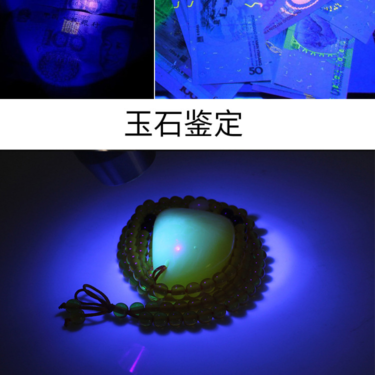 365 UV lamp flashlight outdoor night search ore banknote detection cat moss fluorescent agent detection lamp manufacturers