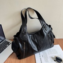 新款复古腋下机车包欧美时尚大容量单肩斜挎包通勤百搭手提女包