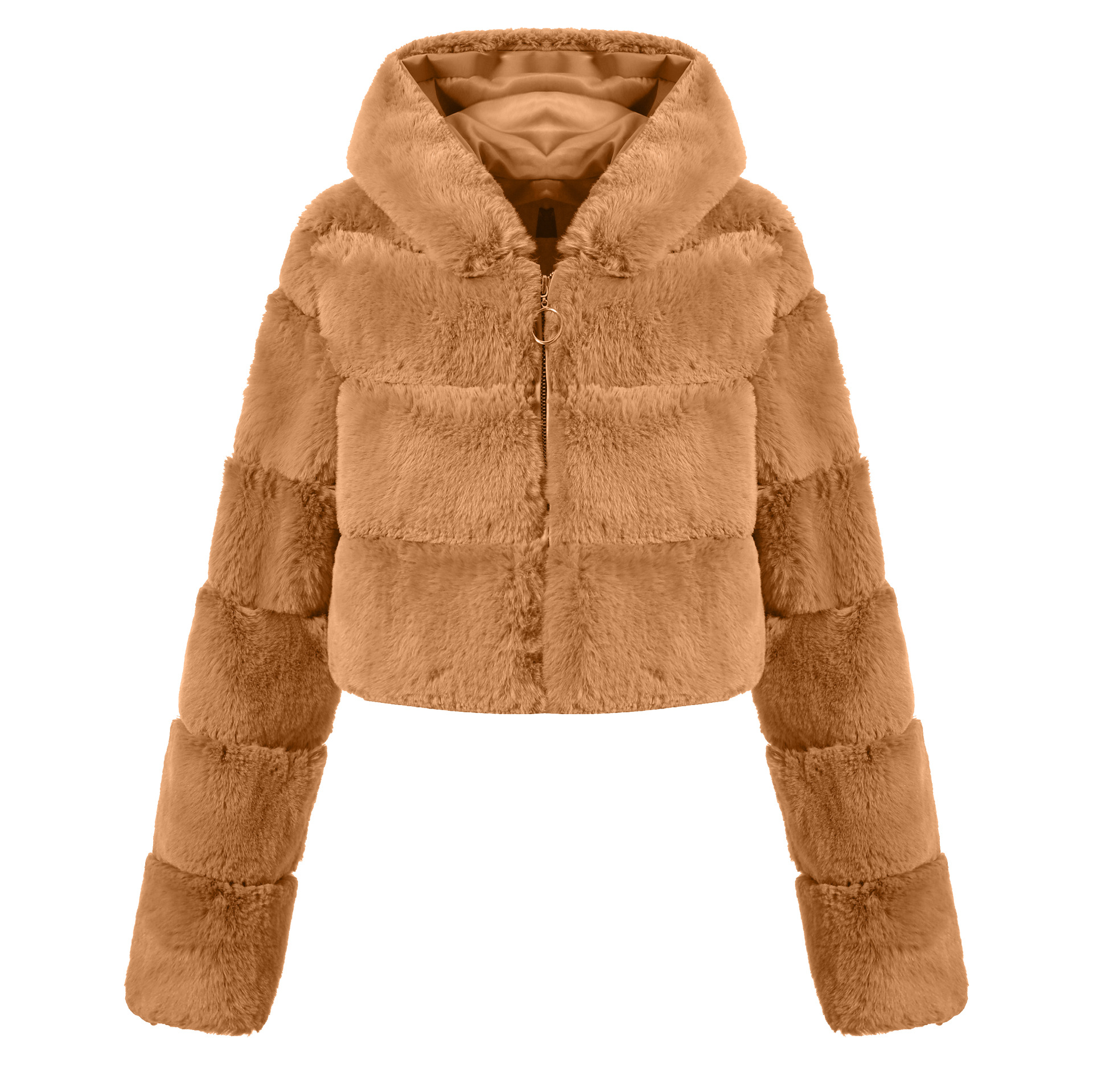 仿皮草大衣外套