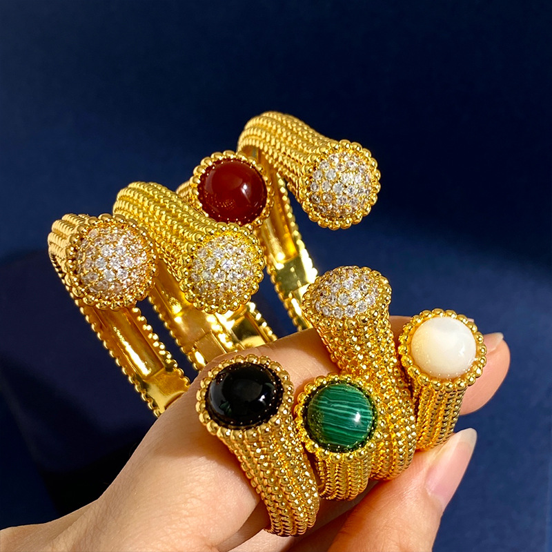 Wholesale Jewelry Vacation Simple Style Solid Color Copper Zircon Inlay Bangle display picture 1