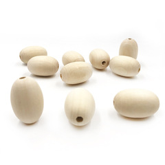 Diyアクセサリー子供ビーズ楕円形木製ビーズナツメビーズ卵形木製ビーズ30*20mm