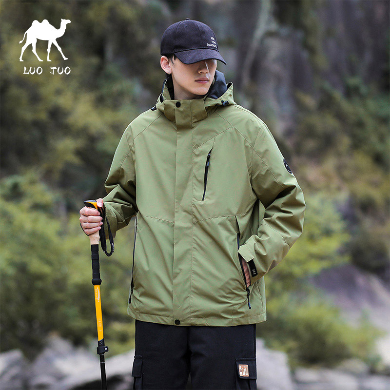 Long Live Camel Outdoor Three-In-One Jacket Spring and Autumn Jacket Men's Mountaineering Jacket Couple's Windproof and Waterproof Jacket