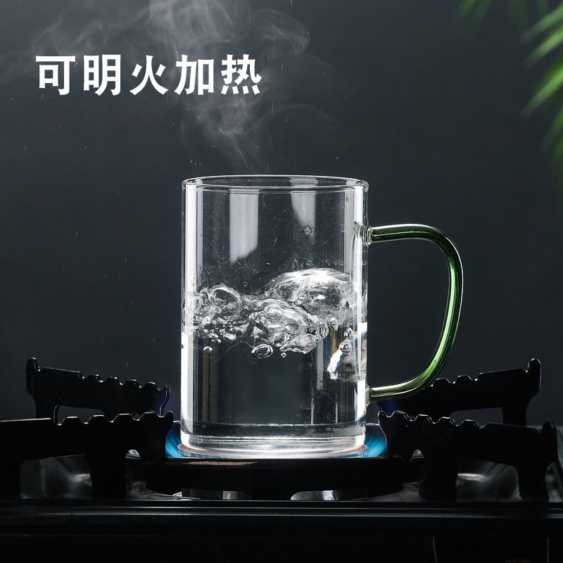 メーカー卸売 クリエイティブな6色高ホウケイ酸耐熱ガラスカップ ティーカップ 家庭用カップ 耐高温高ホウケイ酸ガラス|undefined