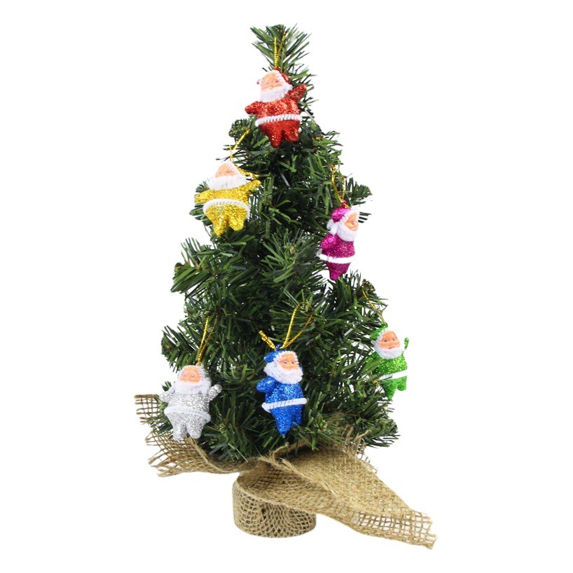 Árbol de Navidad 20cm árbol verde 30cm mini árbol artificial árbol de fondo de lino Navidad Festival centro comercial ventana decoración de escritorio