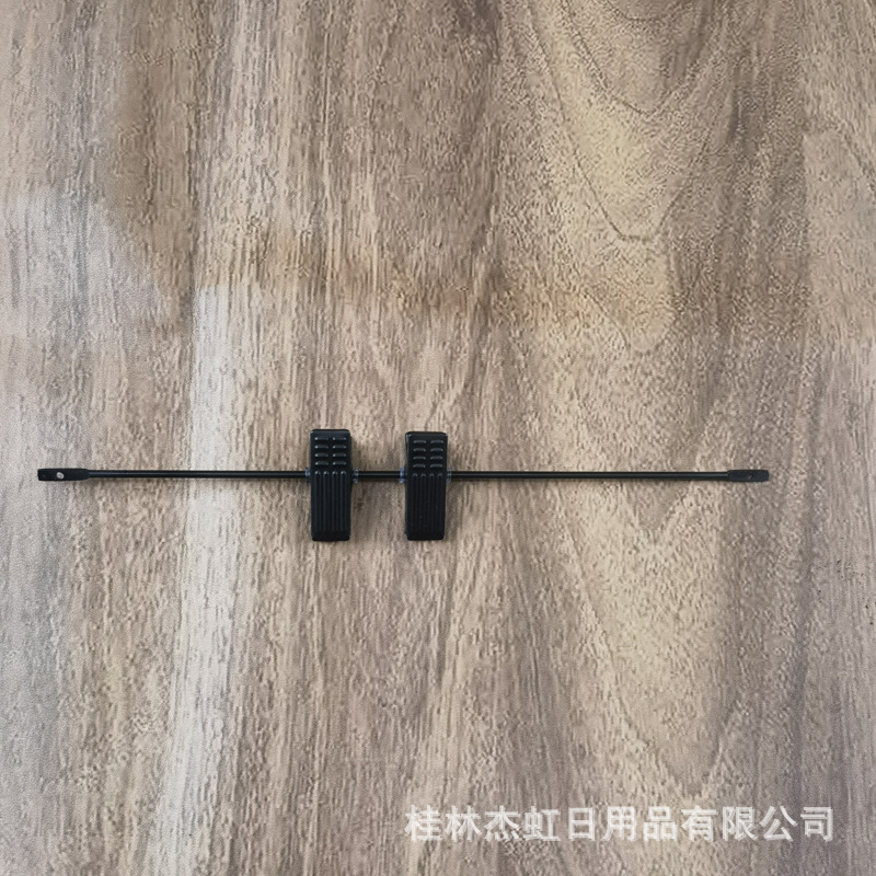 工厂定制纸衣架木衣架特殊衣架专用配件黑色铬色打扁双孔夹子
