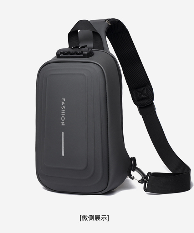 2024 Spring Sports chest backpacks, cross-border wholesale USB charging port bags, men's crossbody bags, fashionable single-shoulder bags undefined