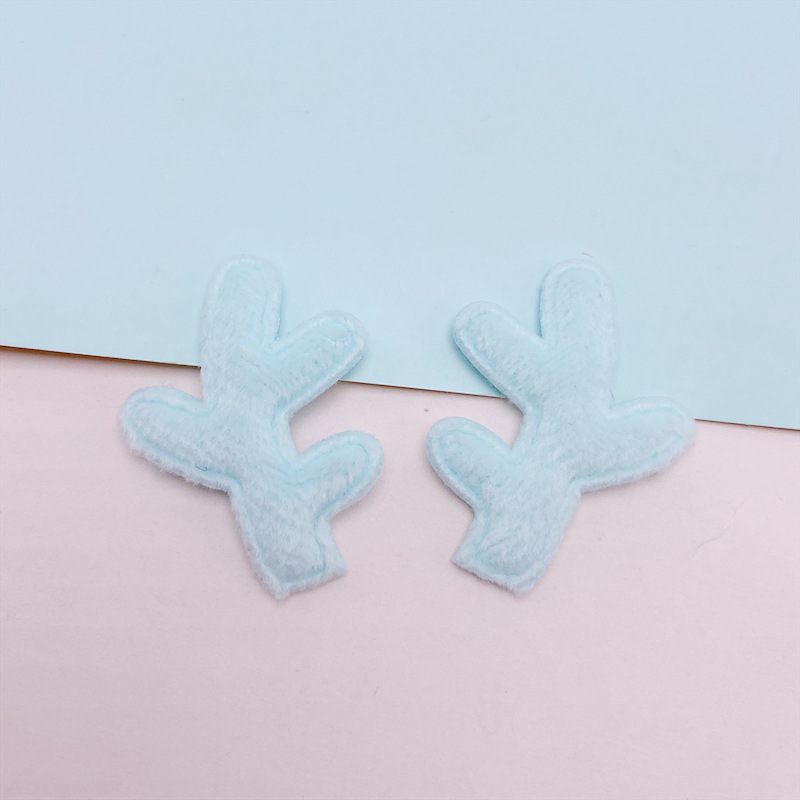 Cuernos de ciervo tridimensionales de felpa de doble cara, accesorios de Navidad, accesorios de ropa, diadema, zapatos, calcetines, accesorios de decoración de sombreros