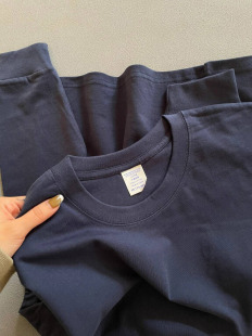 Brand Store Withdraws Cut Label Tail Order to Pick up a Leak~Heavyweight Pure Cotton Simple Long-Sleeved T-Shirt for Men and Women Loose Top