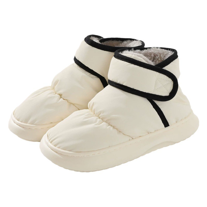 Подходящие по цвету зимние сапоги для мужчин и женщин, зимняя одежда, универсальные теплые непромокаемые заклепки, домашняя хлопковая обувь и сапоги с милой пандой для пар