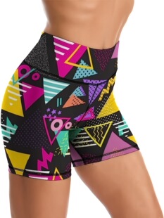 I 10870 Geometric Print Capri Leggings �׺�ӡ����ִ��ѝ�W