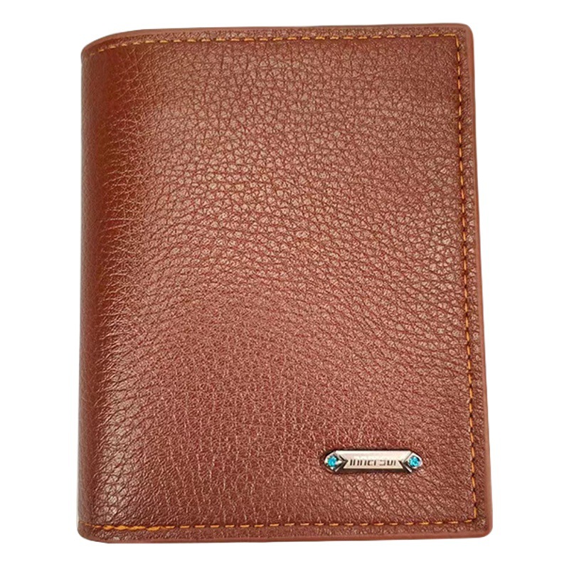 Men's Thickeneded and Enclosed Vertical Wallet Short Cross-Border Export Large Capacity Multi-Card Slot Wallet Wallet