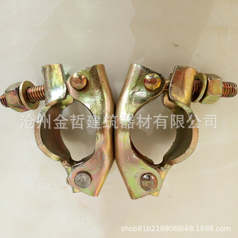 厂家批发 建筑脚手架十字扣件 48钢管镀锌冲压扣件 英式固定扣件