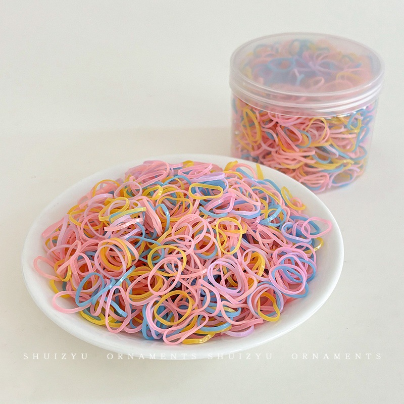 Banda de goma desechable negra para mujer no daña el cabello, lazo para el cabello, cuerda para el cabello alta elástica y duradera, cuerda para la cabeza para adultos, funda de cuero, accesorios para el cabello