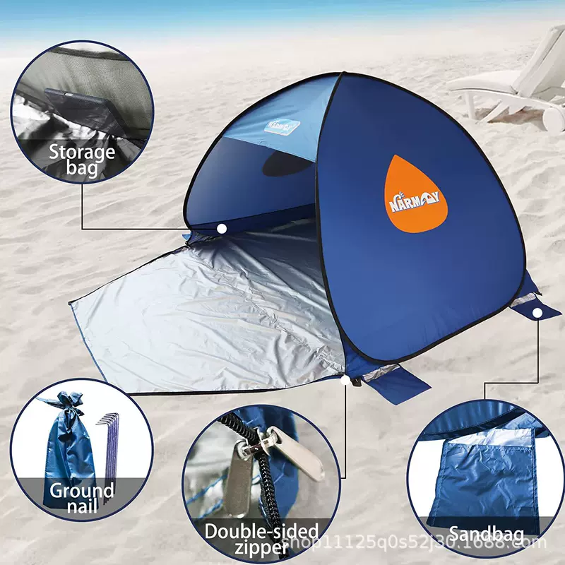 Beach tent, custom-made, family style