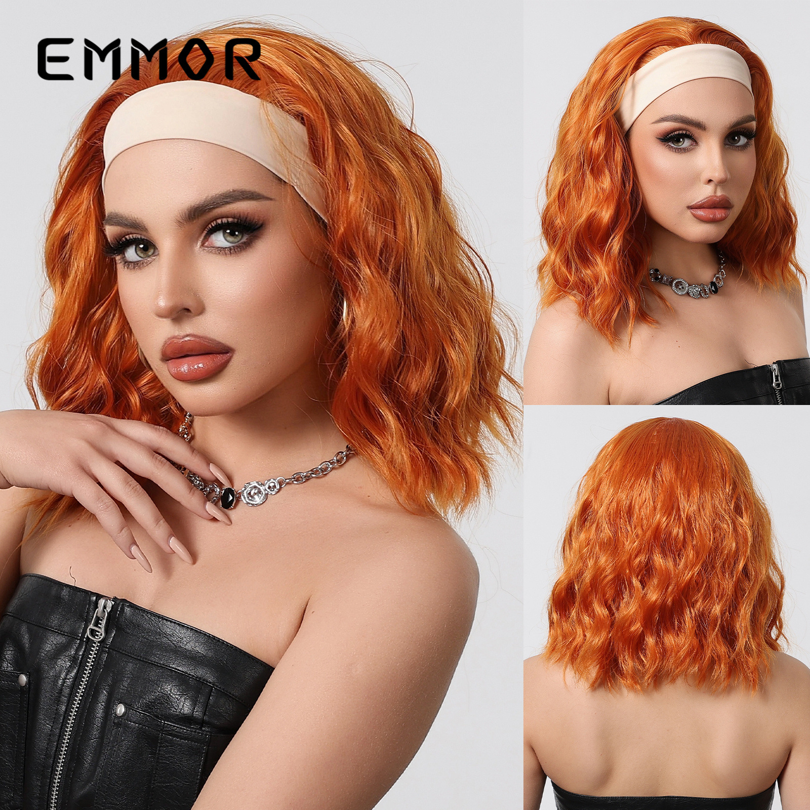 Peluca de estilo europeo y americano transfronterizo para mujer, cinta para el cabello gris, rizado latinoamericano, cabello largo y rizado, elegante, esponjoso y blanco, cubierta para el cabello completo, wigs