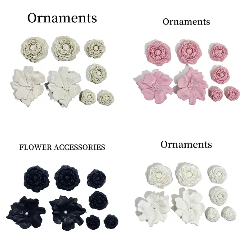 Shoes, three dimensional beads from pearl, accessories, decorations, removable accessory, flowered