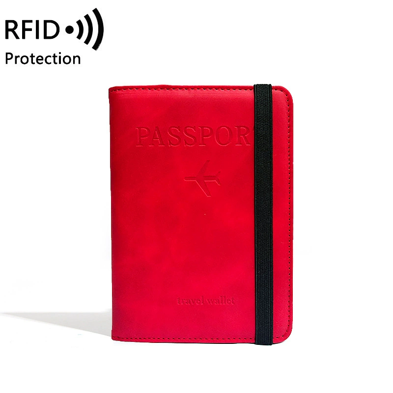 Кожаный чехол для паспорта, взрывной в продажe, PU-кожа, RFID, многофункциональная папка для паспорта с местом для SIM и документов