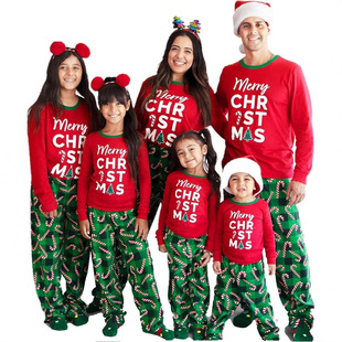 European and American Ebay New Christmas Family Printed Pajamas Christmas Family Wear Family Wear Set