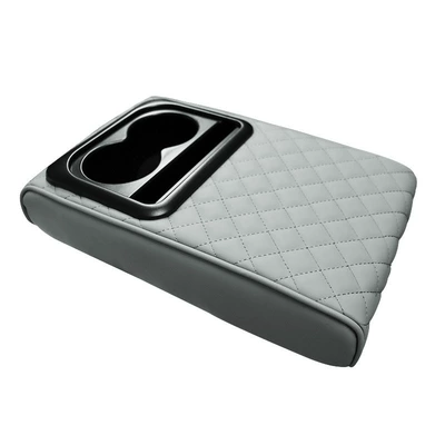 Armrest box pad, box storage bag four-in-one car - gt-3-2-embroidery-style-1-gray