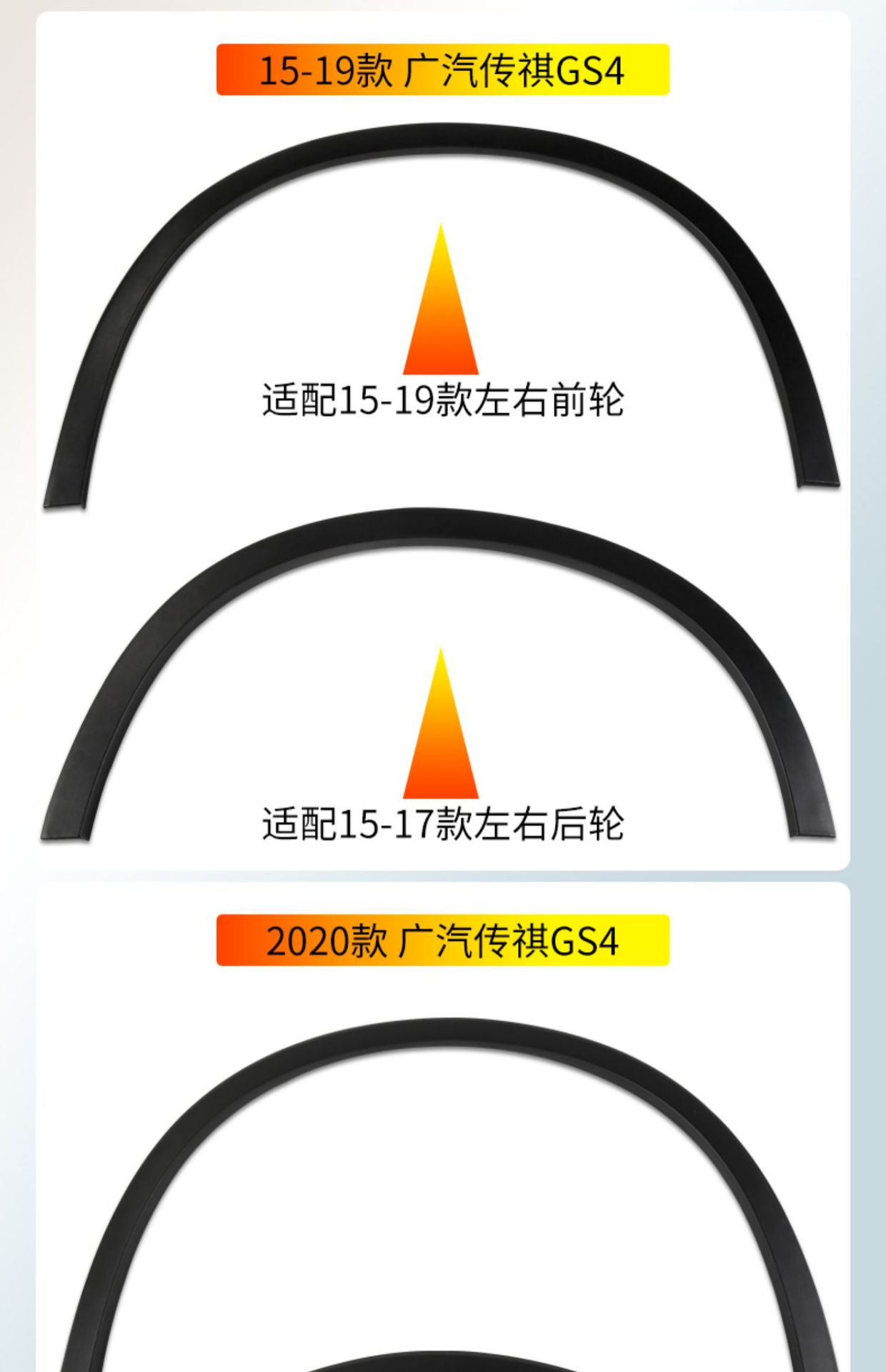 Suitable for GAC Trumpchi GS3/GS4/GS5 front and rear wheel arch trim, fender trim, and decorative edge strips