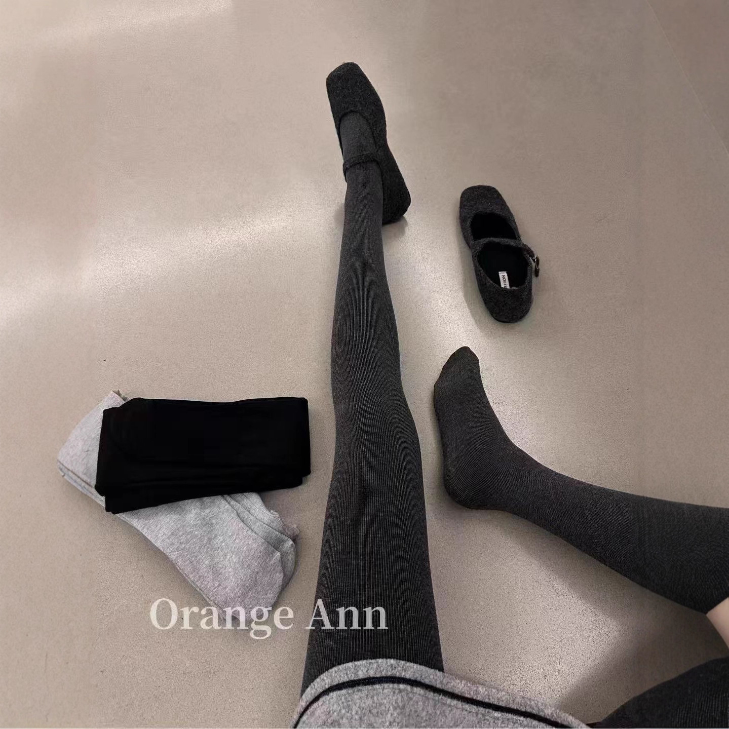 新款加绒加厚发热打底裤超弹美腿制服日系中筒袜子纯色P6803