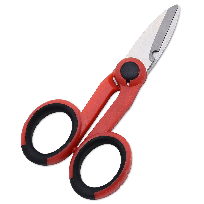 厂家批发不锈钢铁皮剪刀 线管电工剪刀 剪铝扣板线槽剪刀