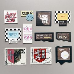 New Fashion Soft Leather Smiling Letters DIY Handmade Box Bag Clothing Socks Decorative Patch Label Fabric Label