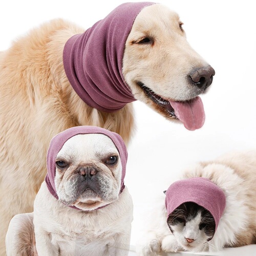 Cat and dog grooming earmuffs, anti-noise, ear muffs, neck scarf, warm, decompressive, anti-stress, soothing headgear, pet scarf
