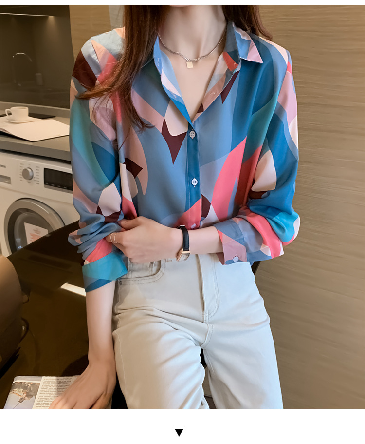 Chiffon Oil Painting Top Image 1