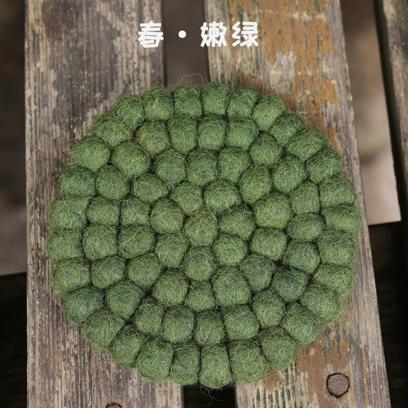 Four Seasons serie de fieltro de lana de montaña placemat ins estilo lindo estera de aislamiento regalo creativo regalo de mano hogar pantalla