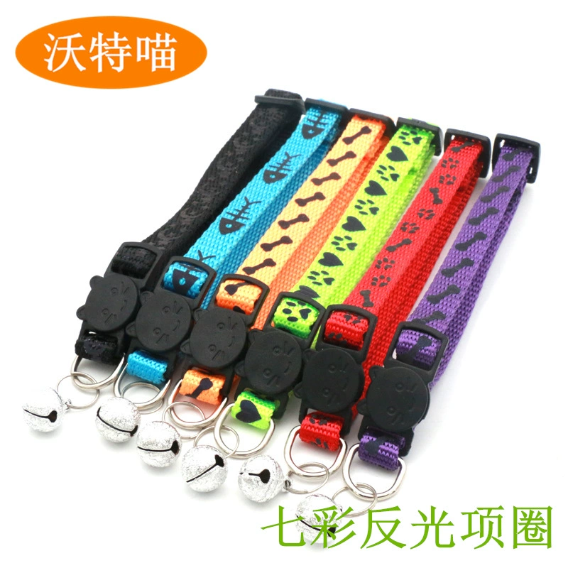 "Walter Meow" Pet Красочные Светоотражающие Кошка Собака Ювелирные Изделия Светоотражающий Воротник Новый Продукт